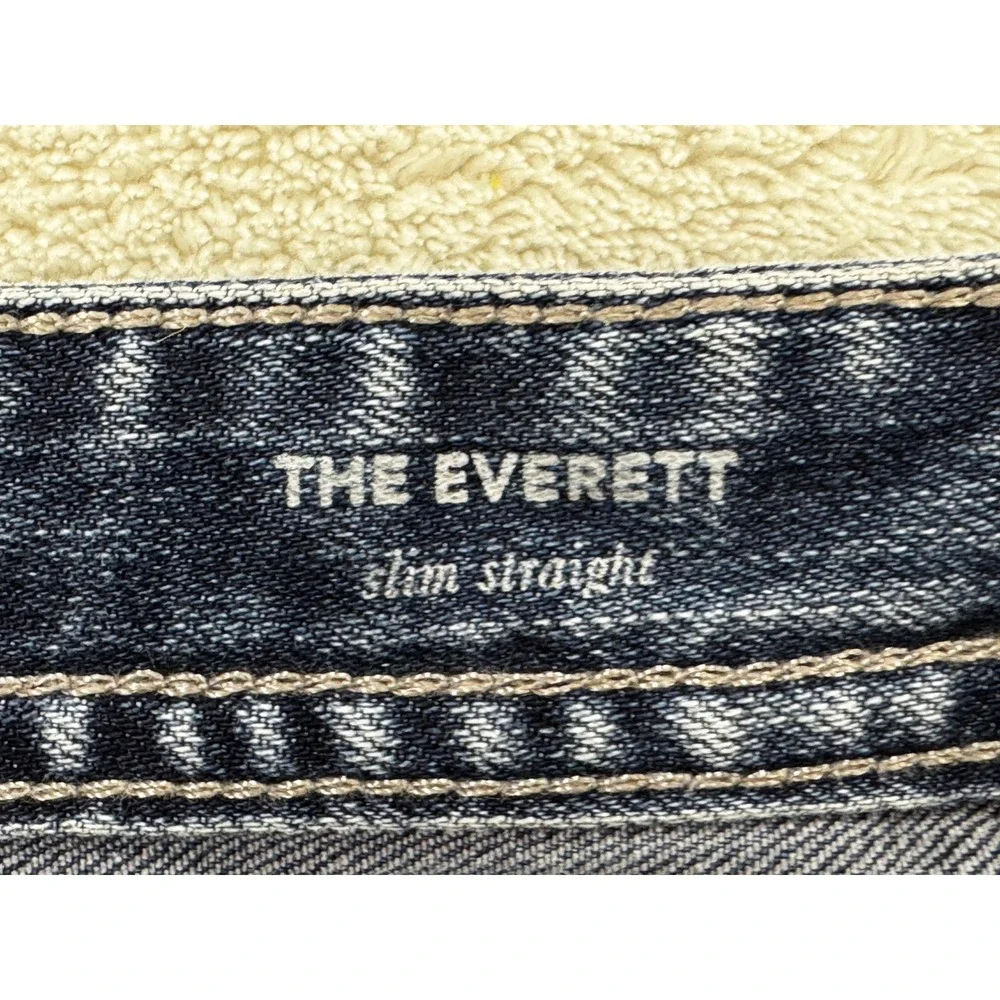 AG Adriano Goldschmied Mens The Everett Slim Straight Blue Jeans 31 Meas: 32x33